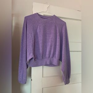 Purple Cropped Sweater